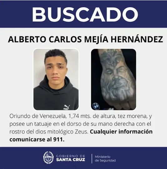 Argentina emite alerta de búsqueda contra sicario venezolano