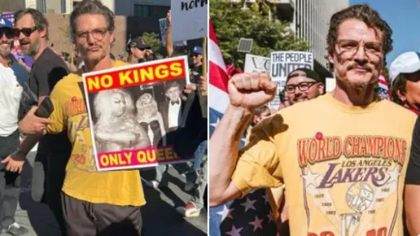 Pedro Pascal participo en la protesta “No Kings”