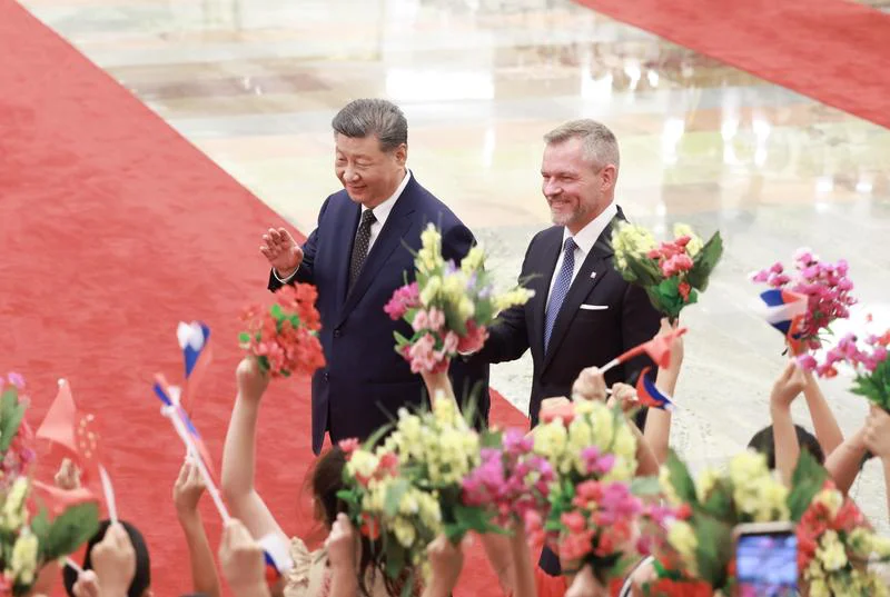 Xi Jinping, celebra una ceremonia de bienvenida para el presidente eslovaco, Peter Pellegrini /Xinhua/Ding Lin