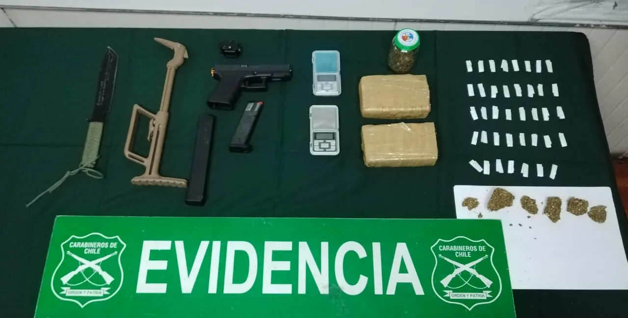 Drogas en la Pintana 📷 Carabineros de Chile