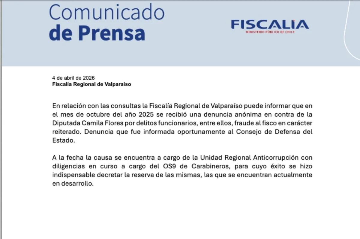 Comunicado Fiscalia
