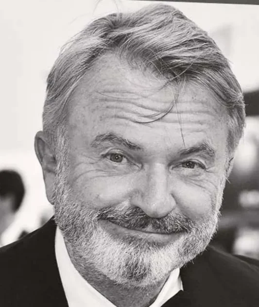 Retrato de Sam Neill, actor neozelandés de Jurassic Park