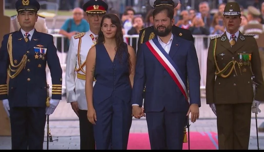 Preidente Boric y Paula Carrasco