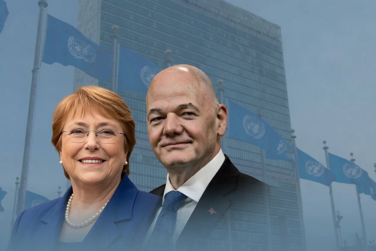  Michelle Bachelet y  Gianni Infantino / The Times Latino