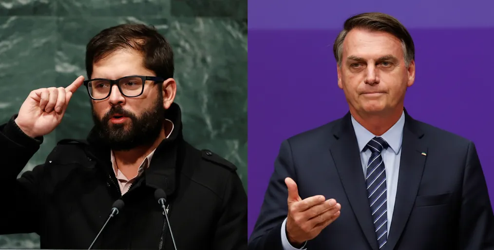Presidente Boric  y Jail Bolsonaro