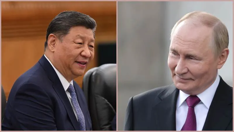 Xi Jinping Vladimir Putin EP A / LUKASCOCH ( IZQ . ) / EP A / MIKHAILSINITSYN / SPUTNIK / KREMLINPOOL ( DER . )