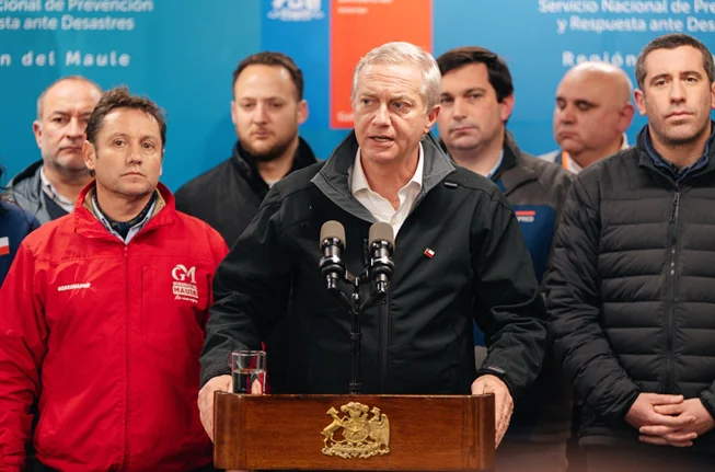 El presidente José Antonio Kast en punto de prensa / The Times Latino
