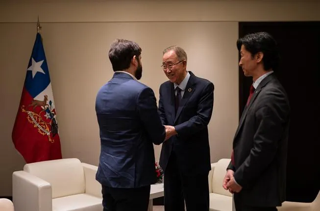 Presidente Boric y Ban Ki Moon