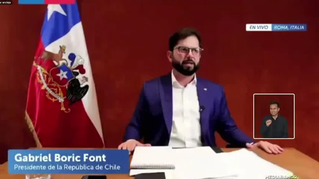 presidente Boric Captura de pantalla