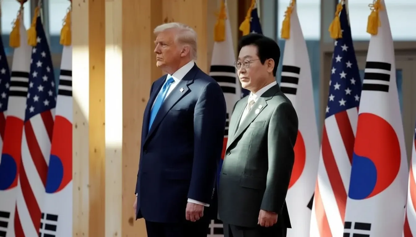 Lee Jae-myung y  Donald Trump