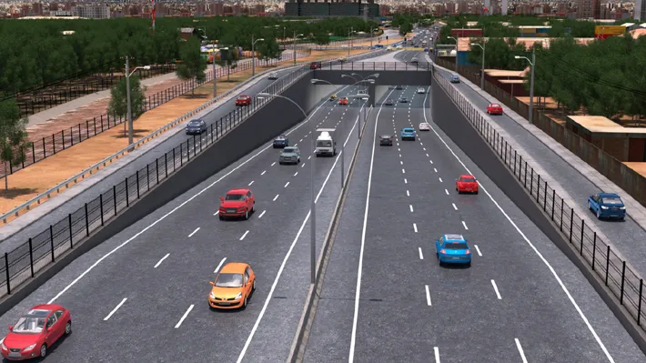 Imagen referencial diseño de tramo que unirá rutas 78 Y 5.   MOP