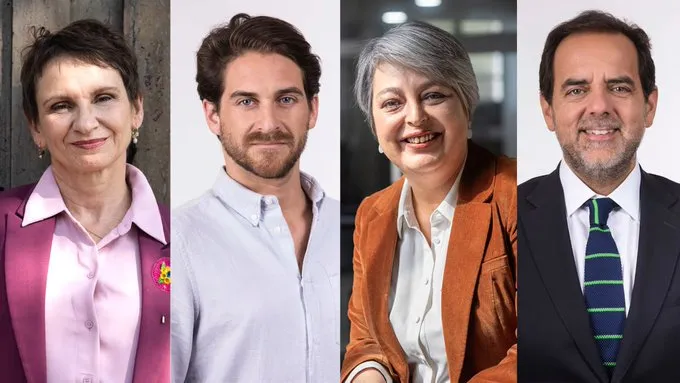 Carolina Tohá, Gonzalo Winter, Jeannette Jara y Jaime Mulet los candidatos por la izquierda de Chile.