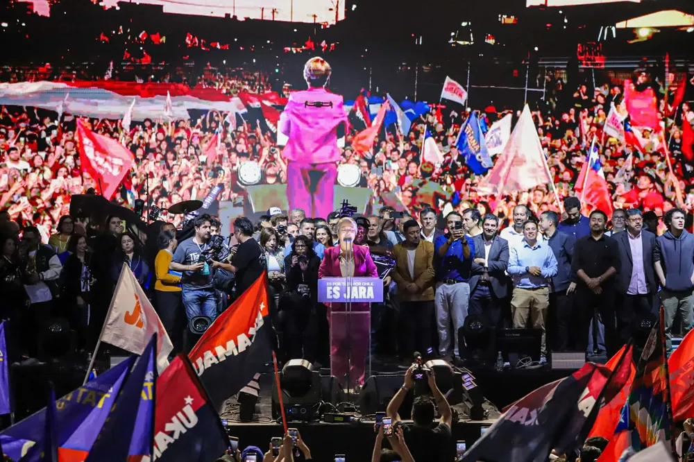 Cierre Campaña Jeannette Jara Fotógrafo Cristian Daniel González Henríquez para The Times en Español