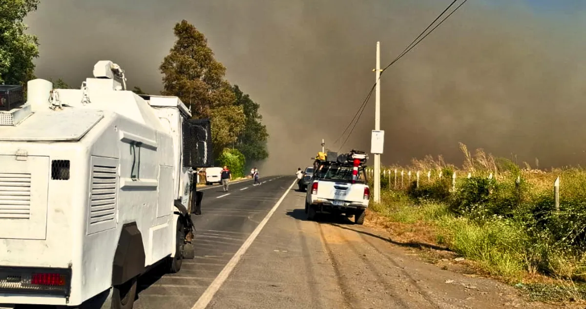 Carabineros Incendio Pinto