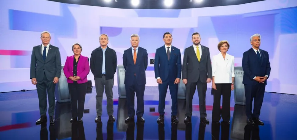 Candidatos presidenciales tras el debate