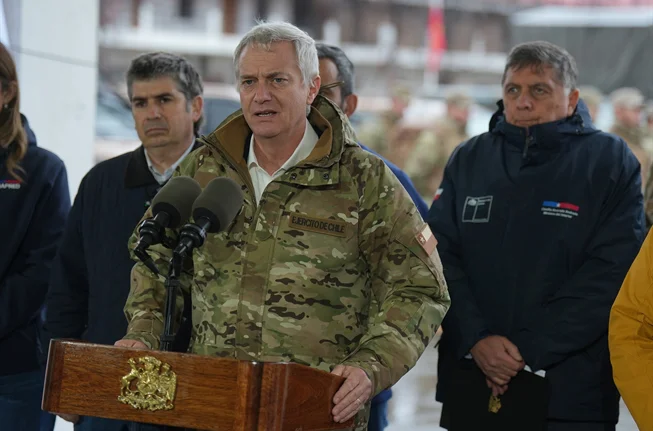 Presidente José Antonio Kast durante el balance del sistema frontal el 16 de julio de 2026