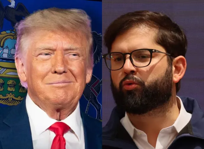 Gabriel Boric  y Donald Trump