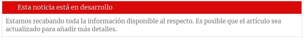 Noticia en Desarrollo