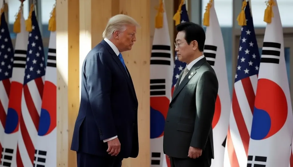 Lee Jae-myung y  Donald Trump